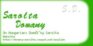 sarolta domany business card